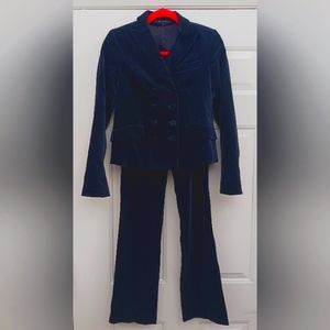 Theory Velvet Pantsuit in Navy